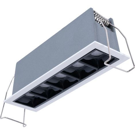 Spot linéaire LED encastré 10W - Puce OSRAM - UGR18 - IRC90 - Blanc (1/7)