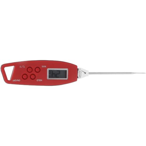 Thermomètre alimentaire numérique à lecture instantanée, outil de cuisine précis pour la cuisson au barbecue, rouge (1/5)