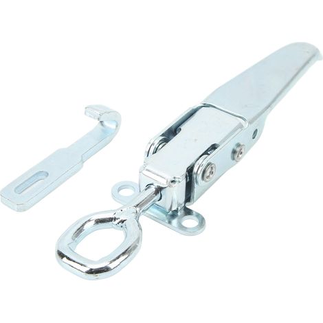 Loquet à ressort de remorque, loquet de sécurité robuste en fer galvanisé pour poignée de porte, adapté aux camping-cars et aux fourgons aménagés. (1/5)