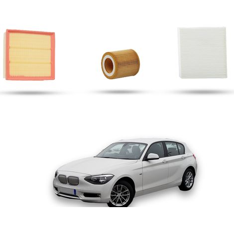 Kit Tagliando 3 filtri compatibile con Bmw serie 1 (F20,F21) 125i 160kw dal 2012 (1/5)
