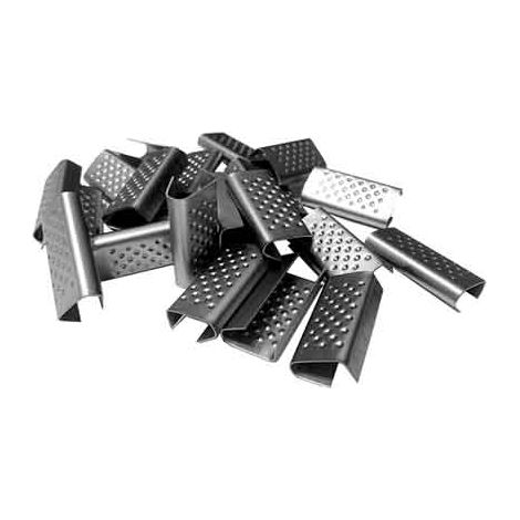 SIGILLI IN ACCIAIO PER REGGETTE IN PLASTICA 16x28 mm, Spess. 0,5 mm - Conf. 3000 pezzi
