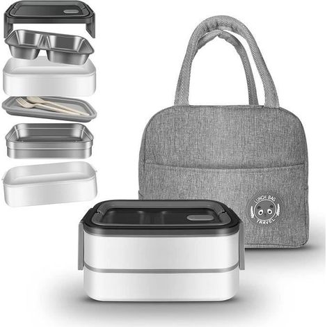 Boîte à Lunch - Lunch Box - Double Couche - Étanche - Isotherme - Sans BPA (1/4)