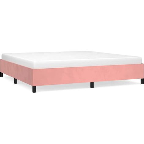 Maison Exclusive - Giroletto senza Materasso Rosa 200x200 cm in Velluto (1/5)