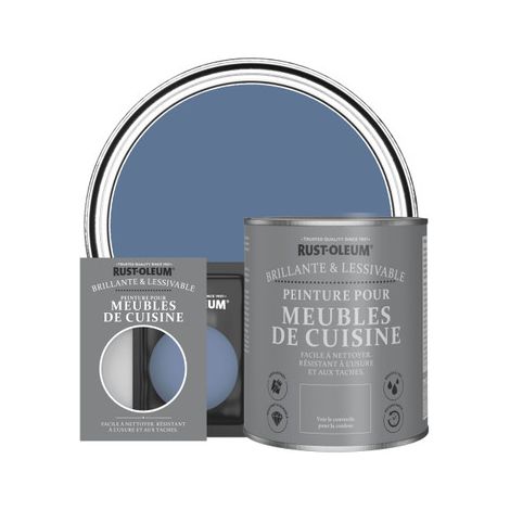 Peinture pour Meubles de Cuisine, Finition Brillante - Rivière Bleue (1/3)
