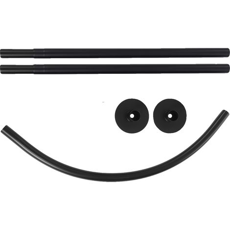 Tringle de Douche, Longueur Ajustable, Design Moderne, Noir (1/2)