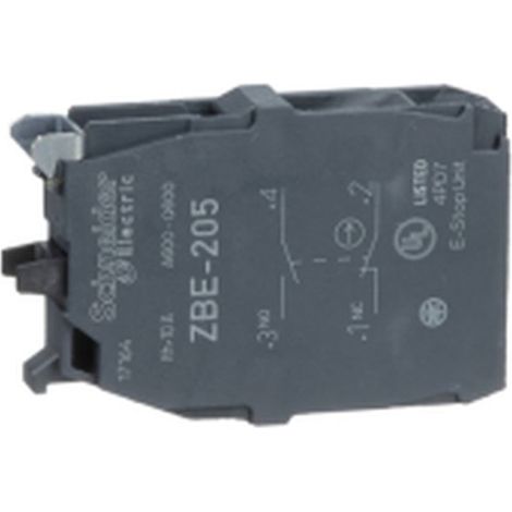 Bloque de contacto DOBLE SCHNEIDER 1NA+1NC, ideal para circuitos eléctricos.