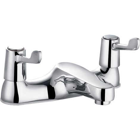 Bednall Contemporary Bathroom Bath Filler Tap – Lever Handles, 110 x 154mm, Chrome