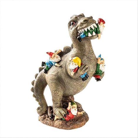 Statues de gnomes dinosaures - Décoration extérieure - Idée cadeau d'anniversaire pour maman (1/5)