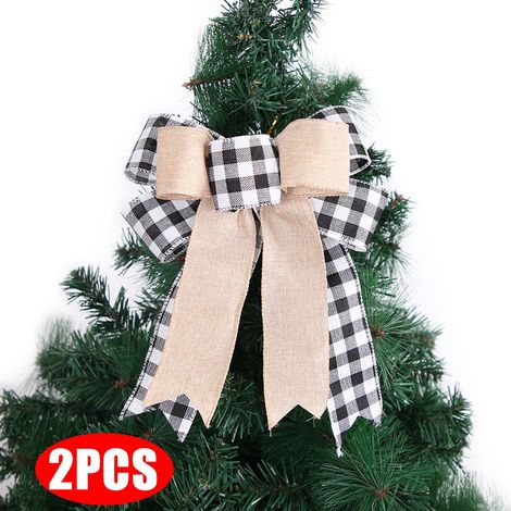 Ribbon Bow - Décor Arbre De Noël En Papier - Pour Intérieur - 2 Pièces (1/5)