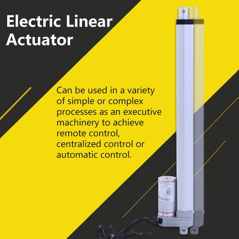 Moteur électrique de levage à actionneur linéaire 12 V Force 1500 N Course 200‑750 mm Support (350 mm) (1/5)