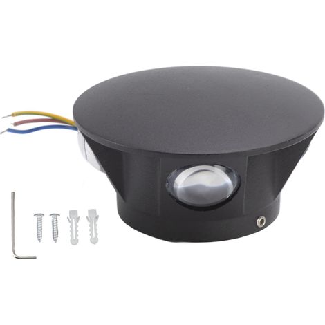 Applique murale LED ronde 4W – 4 éclairages latéraux – blanc chaud – champignon – chevet – hôtel / allée / couloir / escalier / porche – créatif