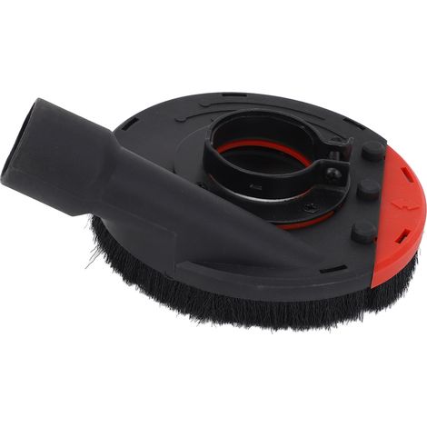 Carter de protection poussière 4 pouces pour meuleuse d'angle 100-115 mm, capot anti-poussière filtration efficace pierre béton, B-100H rouge noir (1/5)
