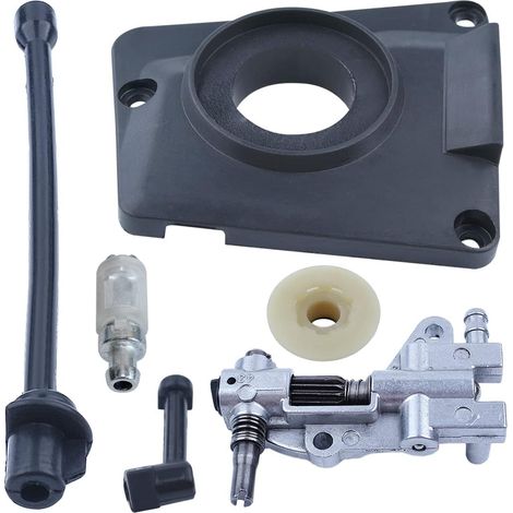 Oil Drive Pump Cover Kit For Chinese 4500 5200 5800 45CC 52CC 58CC For Chainsaw, Oil Drive Pump, Worm Gear, Oil Pump Cover, Oil Filter, Oil Pipe. (1/5)