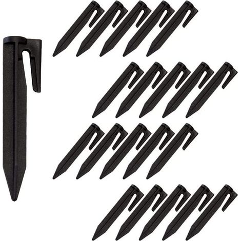 25pcs Ground Stakes for Robotic Lawn Mower, Cable Anchors, Garden Wire Accessories (1/5)