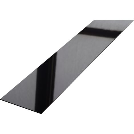 Dekorative Wandleiste aus Edelstahl 20 mm x 2700 mm - Schwarz poliert