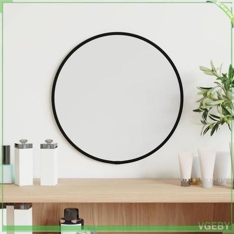 348184 Miroir mural Noir  30 cm Rond (1/5)