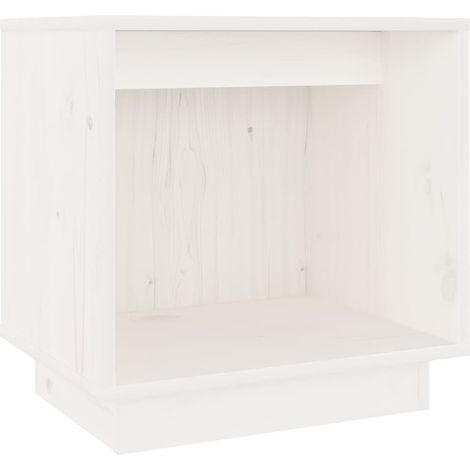 Mesita de noche con compartimento abierto 40 x 30 x 40 cm madera pino blanco DEC033337