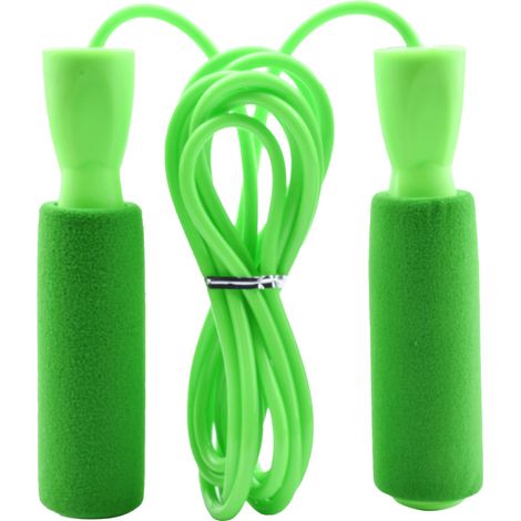 Corde à Sauter - Longueur Réglable 2,75 M - Poignées en Mousse Souple - Revêtement Vinyle Anti-Enchevêtrement - 1 Pièce (1/5)