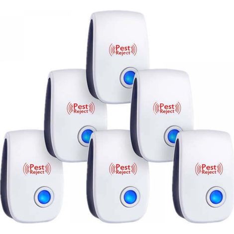 [NEVER USED] 6-Pack Ultrasonic Pest Repeller Indoor for Mosquitoes/Mice/Cockroaches/Rodents/Ants/Spider/Insects