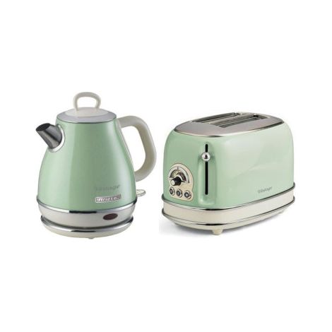 Bouilloire électrique sans fil 1L – Puissance 1630W – Parois froides – Base pivotante 360° – Vert – Ariete (1/5)