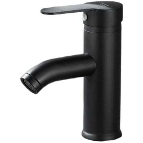 Robinet de lave-mains,Mitigeur lavabo noir mat - Mitigeur eau chaude et eau froide - noir