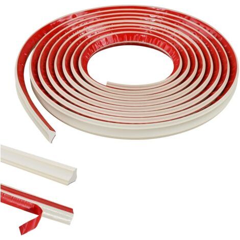 QORVA-(Crème, 21 x 14 mm) Bandes de garniture de plafond flexibles autocollantes de 5 m, moulures murales en mousse pour bords de murs et de plafonds