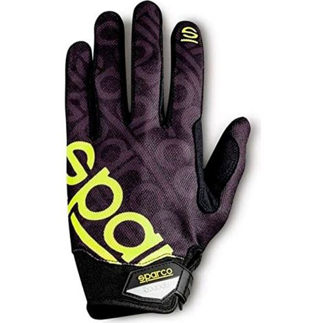 Gants de travail réglables Sparco 002093 avec poignet renforcé Police Index Noir Jaune XL (1/2)
