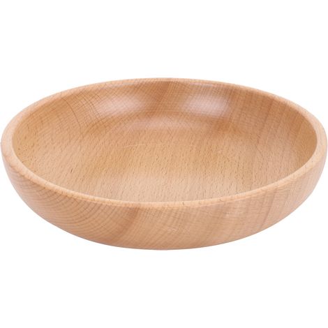 Plateau Rond en Bois Naturel 20cm pour Service de Thé et Nourriture (1/5)