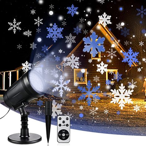Projecteur de Noël, projecteur lumineux LED extérieur avec télécommande étanche IP65 (1/5)