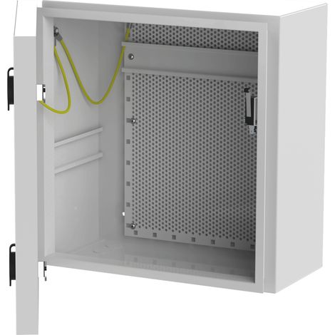 Leeres kleines Metallgehäuse IP66 mit DIN-Schiene + Lochblech - SEWOSY - COF-IPP1 (1/2)