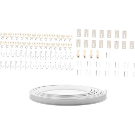 Rail de Rideau Flexible pour Fenêtre Baie avec Poulie Rail de Rideau pour Maison et Balcon de Silencieux (1/5)