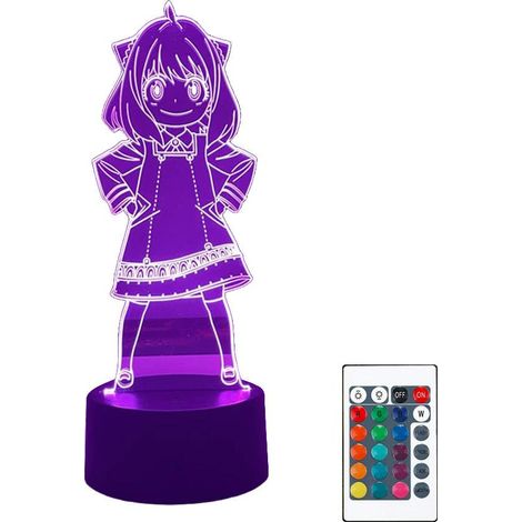 Veilleuse LED Anime 3D, lampe de chevet à personnage, USB, 7 couleurs, cadeau idéal pour les enfants et les fans. (1/5)