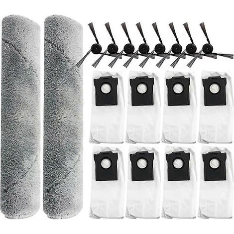 18 pièces de rechange pour balai balai à chenilles Dreame Mova Z5 / Z5 Pro / Z50 Ultra : brosse latérale et sac à poussière. (1/5)