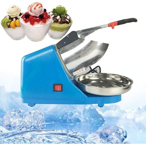 Tritaghiaccio elettrico, macchina per cubetti ghiaccio, 65 Kg/H, per ghiaccio, blu (1/5)