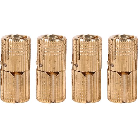4 cerniere cilindriche invisibili in ottone per scatole portagioie fai da te e lavori artigianali (10 mm).