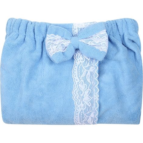 Serviette De Bain En Microfibre - Peignoir De Douche Absorbant - Pour Spa Et Plage - Bleu - 1 Pièce (1/5)