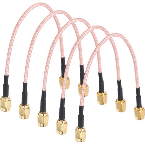 5 pièces câble coaxial RF SMA mâle vers SMA mâle, rallonge audio blindée 2, cordon prolongateur TFL-316-48 (1/5)