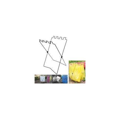Müllbeutelhalter, tragbarer Mülleimerhalter aus Draht, geeignet für 13-Gallonen-Säcke, Plastikbeutel-Rahmenregal, Müllbeutelhalter für Camping, Picknicks usw. (1/5)