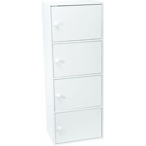 [JAMAIS UTILISÉ] Mueble blanco con puertas WERKA PRO 4 puertas (106 x 40 x 29 cm)