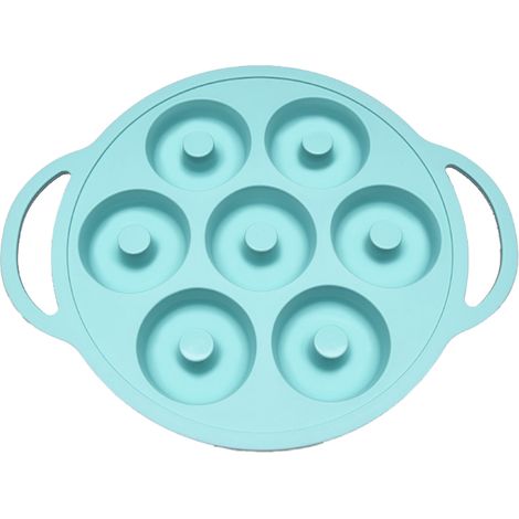 1 Moule à donuts, 7 cavités, silicone alimentaire, sans BPA, pour four et congélateur, pâtisserie maison (1/5)