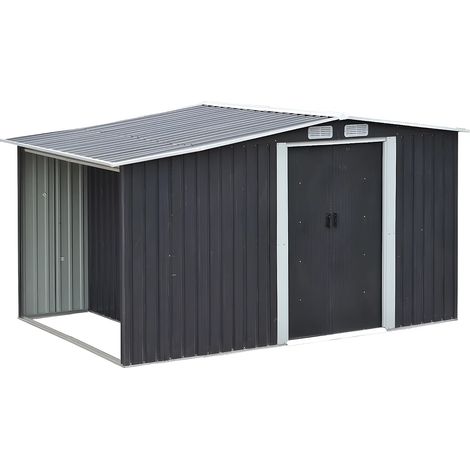 Casetta da giardino in acciaio galvanizzato grigio LERY - 6m²