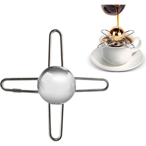 Boule de refroidissement pour café à expresso - Boule congelée réutilisable en acier inoxydable - Outils de boule de glace pour café, cocktails, bourbon (1/5)