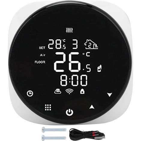 Thermostat intelligent WiFi 16A pour plancher chauffant électrique/eau, chaudière gaz AC90-240V