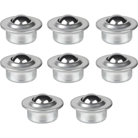 8 ruedas de transferencia con rodamiento de bolas, ruedas para muebles, ruedas de transferencia de acero inoxidable, rotación de 360 grados, para muebles (1/4)