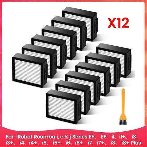 Filtre Hepa 12 pièces pour IRobot Roomba EI & J série E5 E6 I1 I1 + I3 I3 + I4 I4 + I5 I5 + I6 I6 + I7 I7 + (1/5)