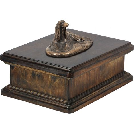 Urne funéraire pour lévrier afghan, urne classique avec statuette, urne élégante ornée d'un chien, par Art-Dog (1/5)