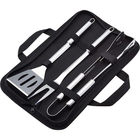Juego de utensilios para barbacoa de acero inoxidable, con bolsa de almacenamiento, accesorios para barbacoa, juego de utensilios para barbacoa, accesorios para barbacoa (1/4)