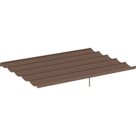 Abri de pergola 4x3 m en polyester respirant café avec 10 trous de drainage (1/5)