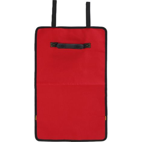 Grande Sacoche à outils en toile Oxford rouge, capacité élevée, rouleau de rangement pour réparation, pochette déroulante (1/5)
