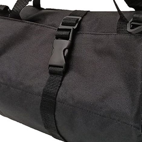 Sacoche enroulable portable avec boucle, en tissu Oxford, pour outils, quincaillerie et pièces automobiles, noire. (1/5)